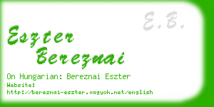 eszter bereznai business card